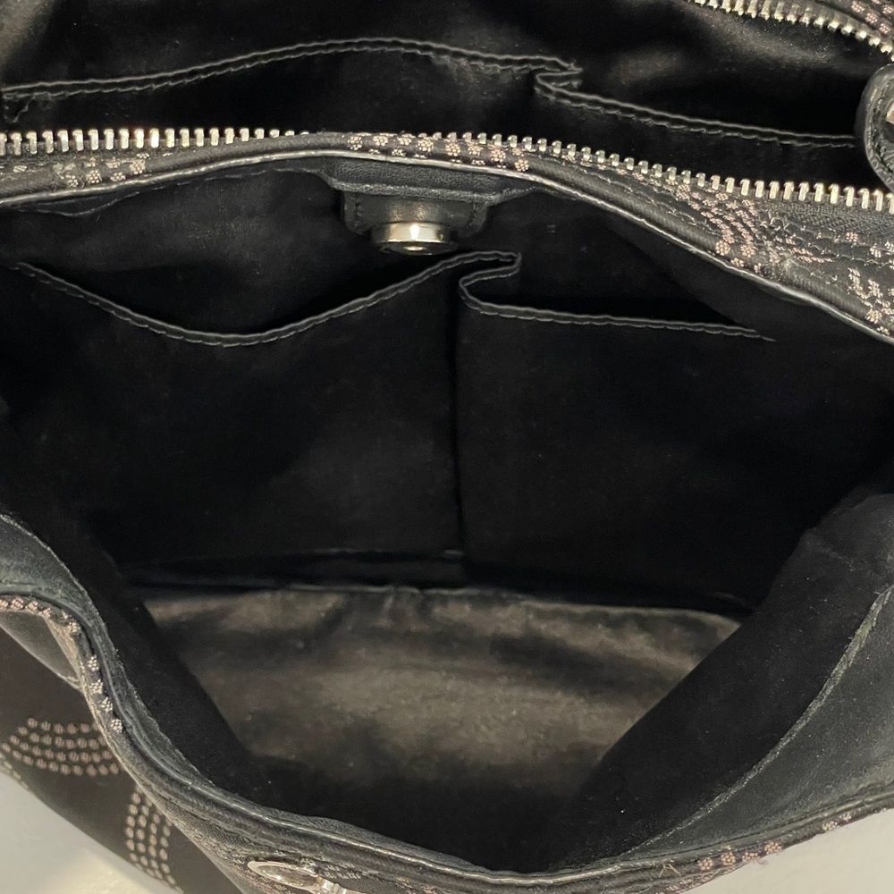 Coach Ashley Triple Compartment Dotted OP Art Hobo Tote Handbag Bag Black F21920 - Picture 9 of 16